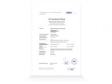 Zertifikat - Schweißfachbetrieb